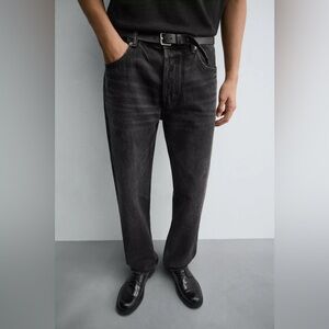 Zara Men's Black Straight Jeans